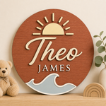 Personalised Ocean Name Sign Kids Nursery Bedroom Wall Decor