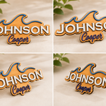 Personalised Wave Wooden Name Sign Beach Nursery Wall Decor Custom Plaque