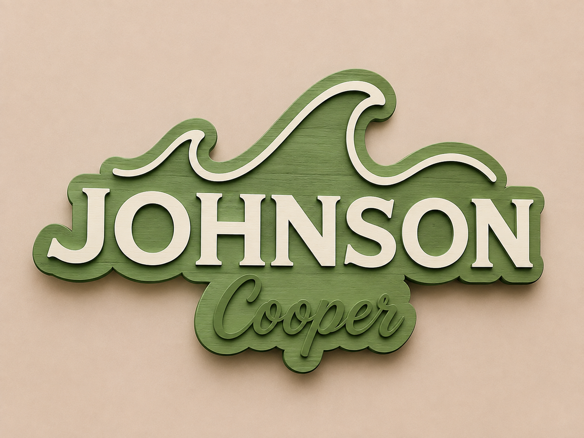 Personalised Wave Wooden Name Sign Beach Nursery Wall Decor Custom Plaque